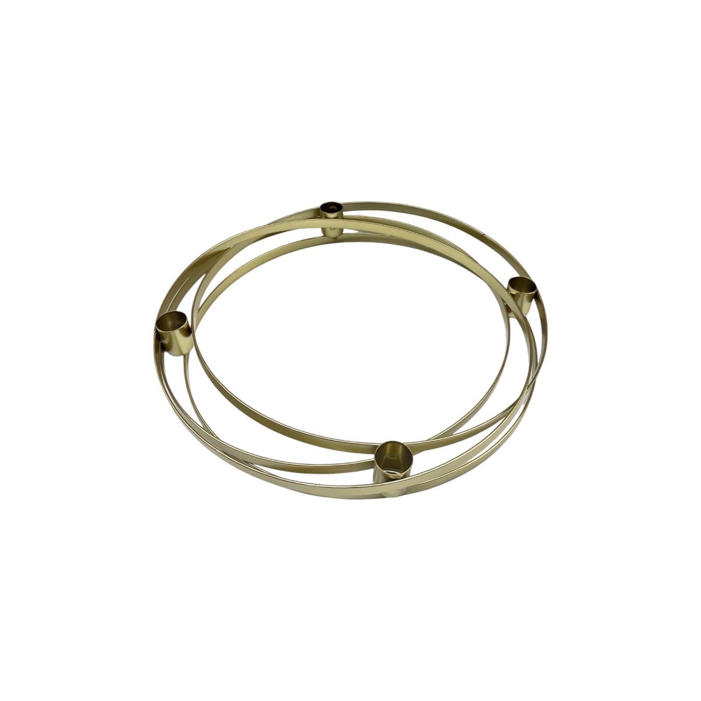 4F CANDLE HOLDER WREATH GOLD