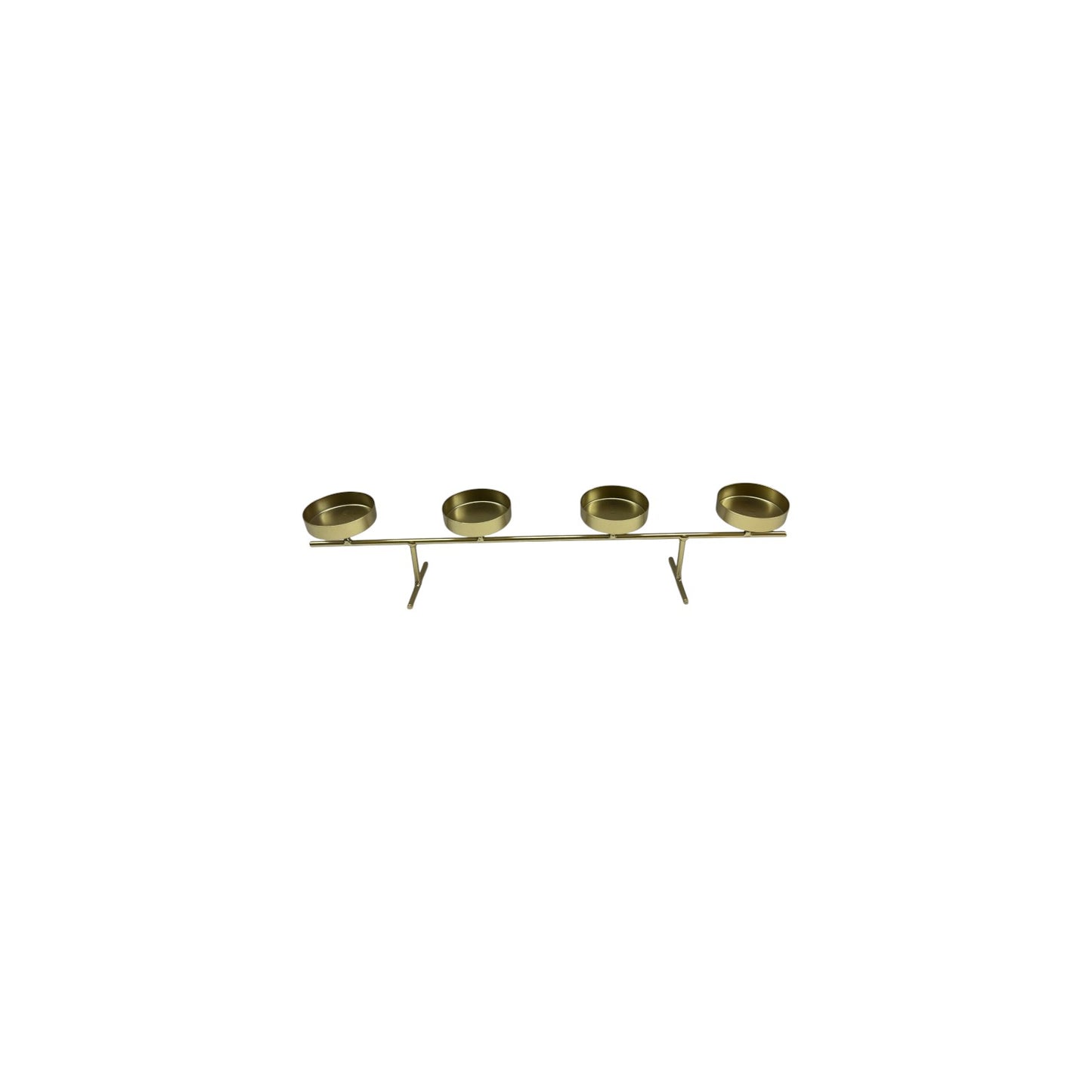 4 RING CANDLE HOLDER GOLD ON METAL FEET