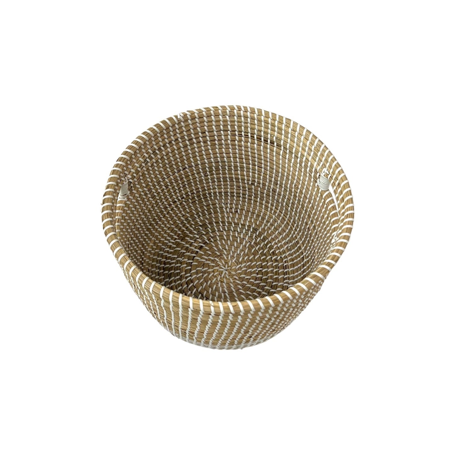 BASKET ROUND WITH CUTOUT HANDLES