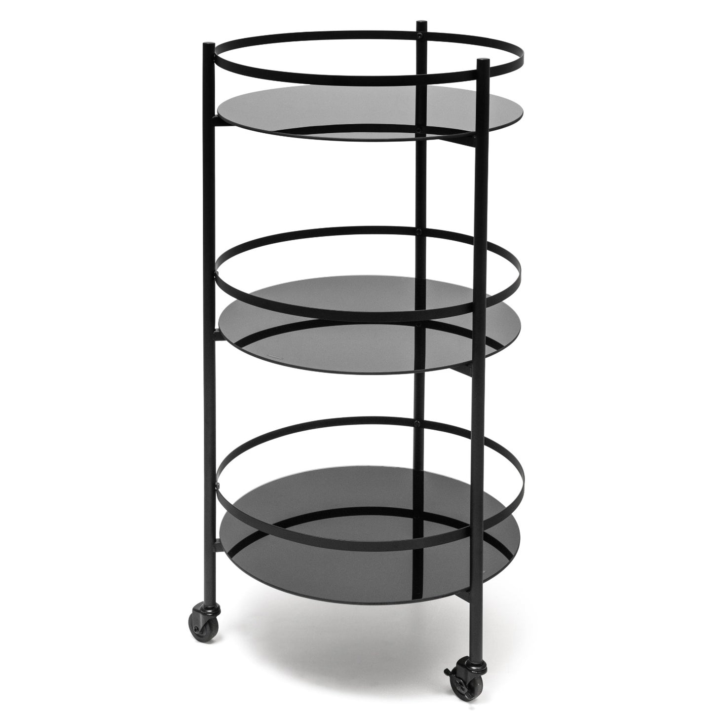 BLACK BAR SERVING TROLLEY