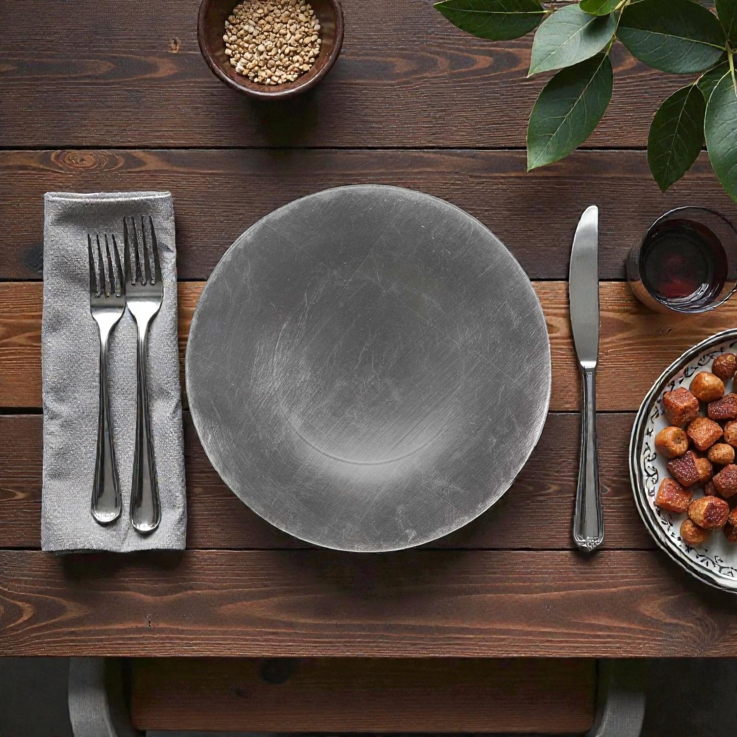 BOTTOM PLATE METALLIC SILVER