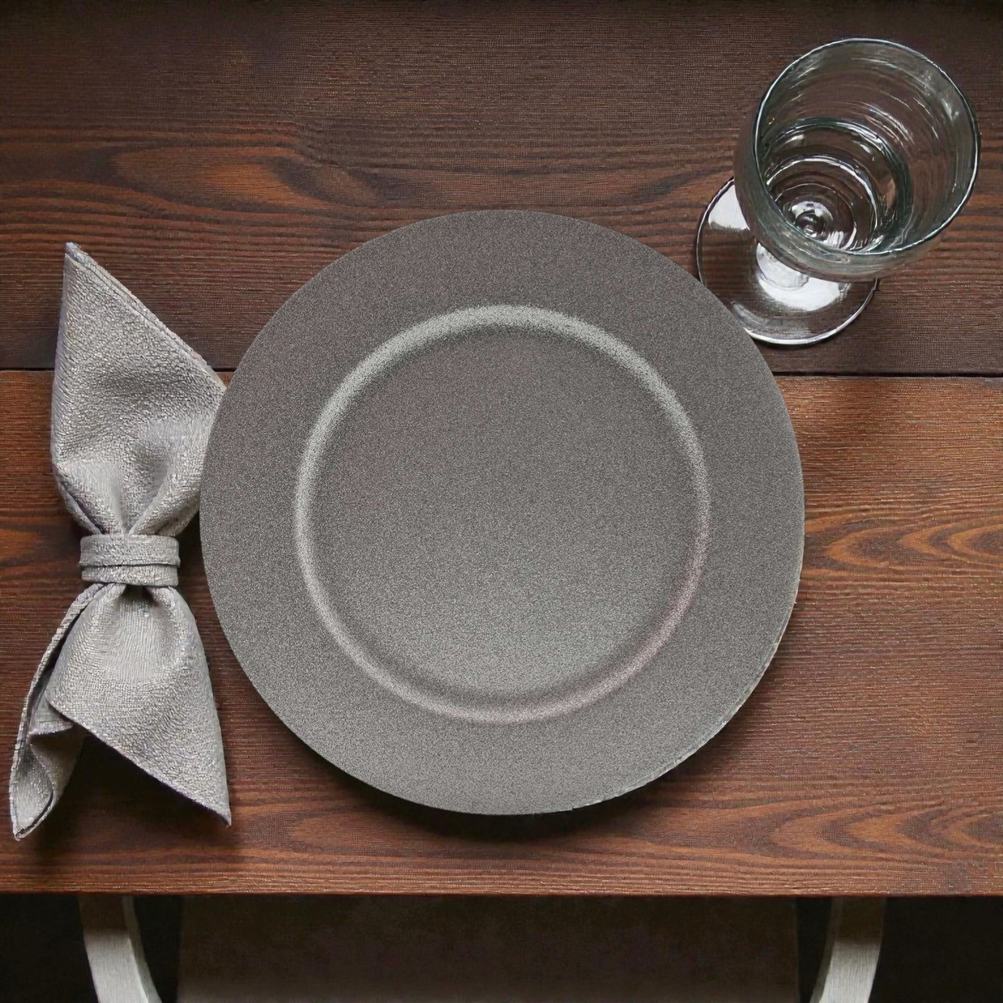 BOTTOM PLATE SPARKLE SILVER