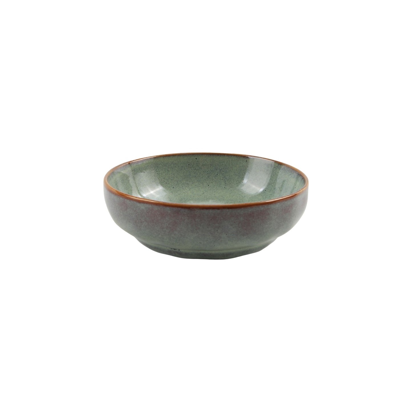 BOWL 17 X 6 CM REACTIVE GLAZE OCEAN MINT BROWN