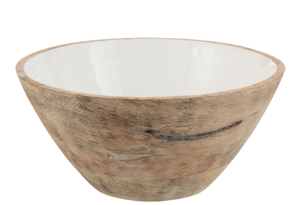 BOWL MANGO WOOD WHITE