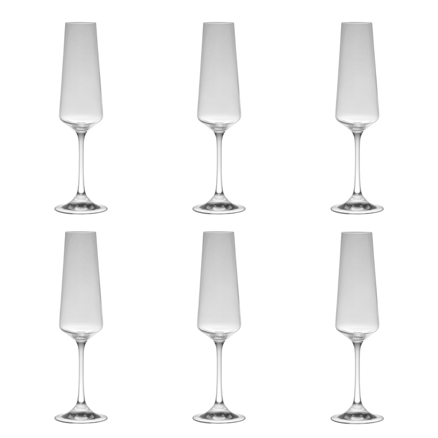 BOX OF 6 FLUTES GLASS 19 CL SPIRIT