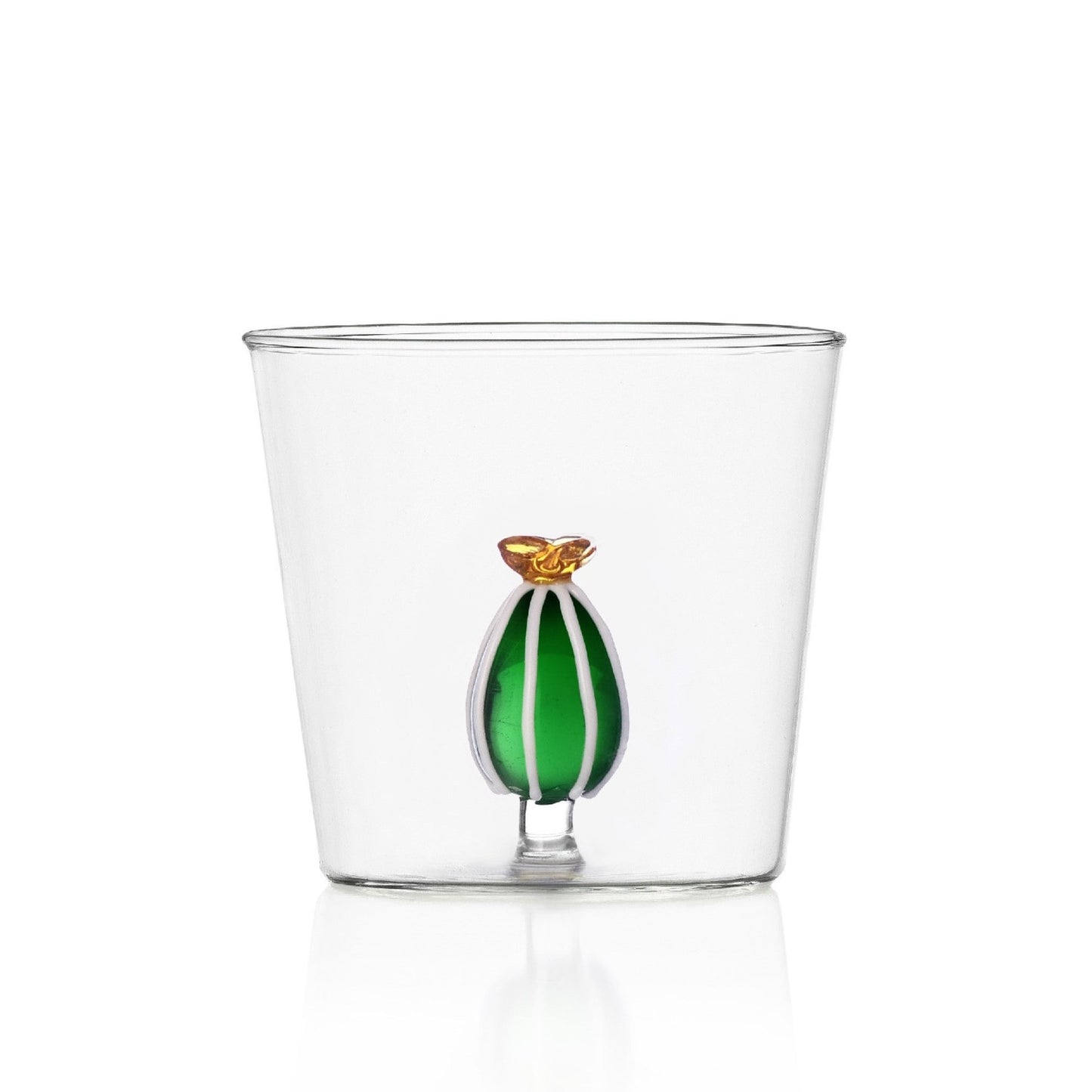 CACTUS AMBER FLOWER TUMBLER