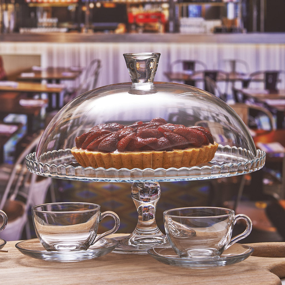 S2 CAKE DOME WITH PLATE SERVICE
