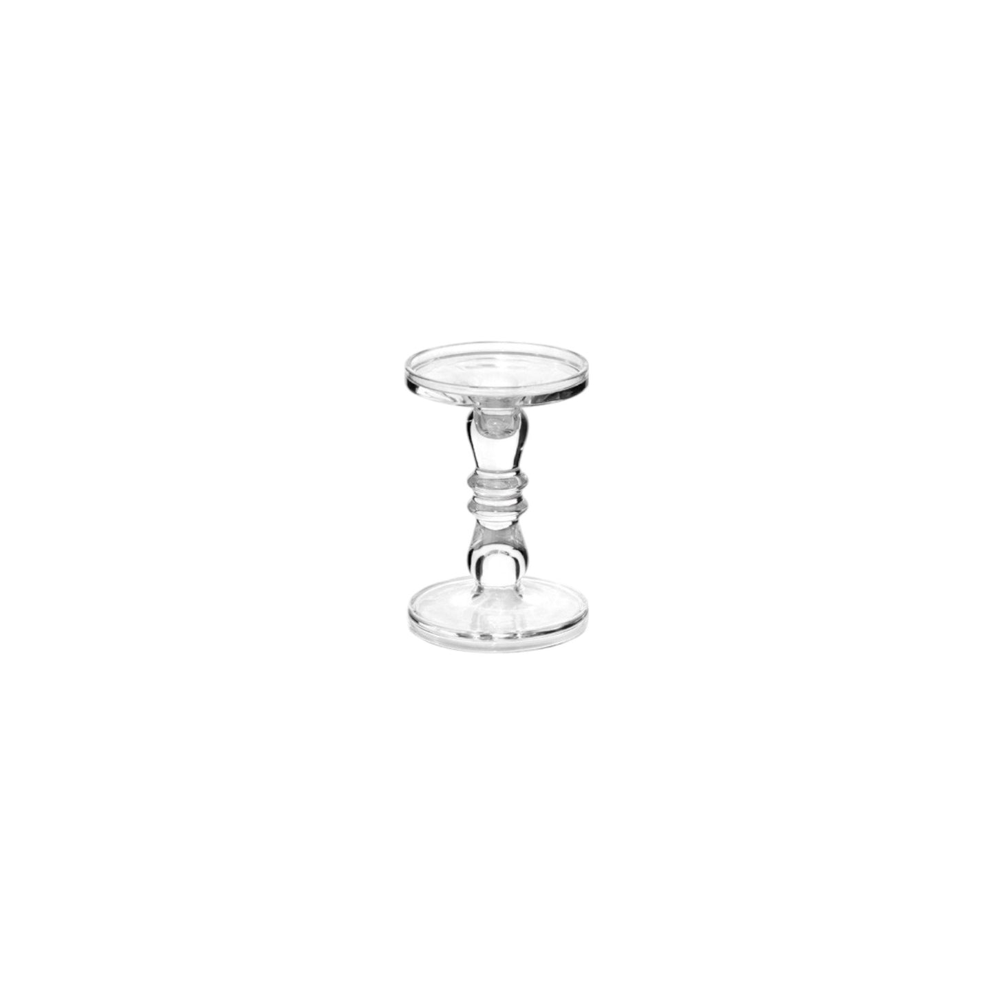 CANDLE HOLDER GLASS CLEAR