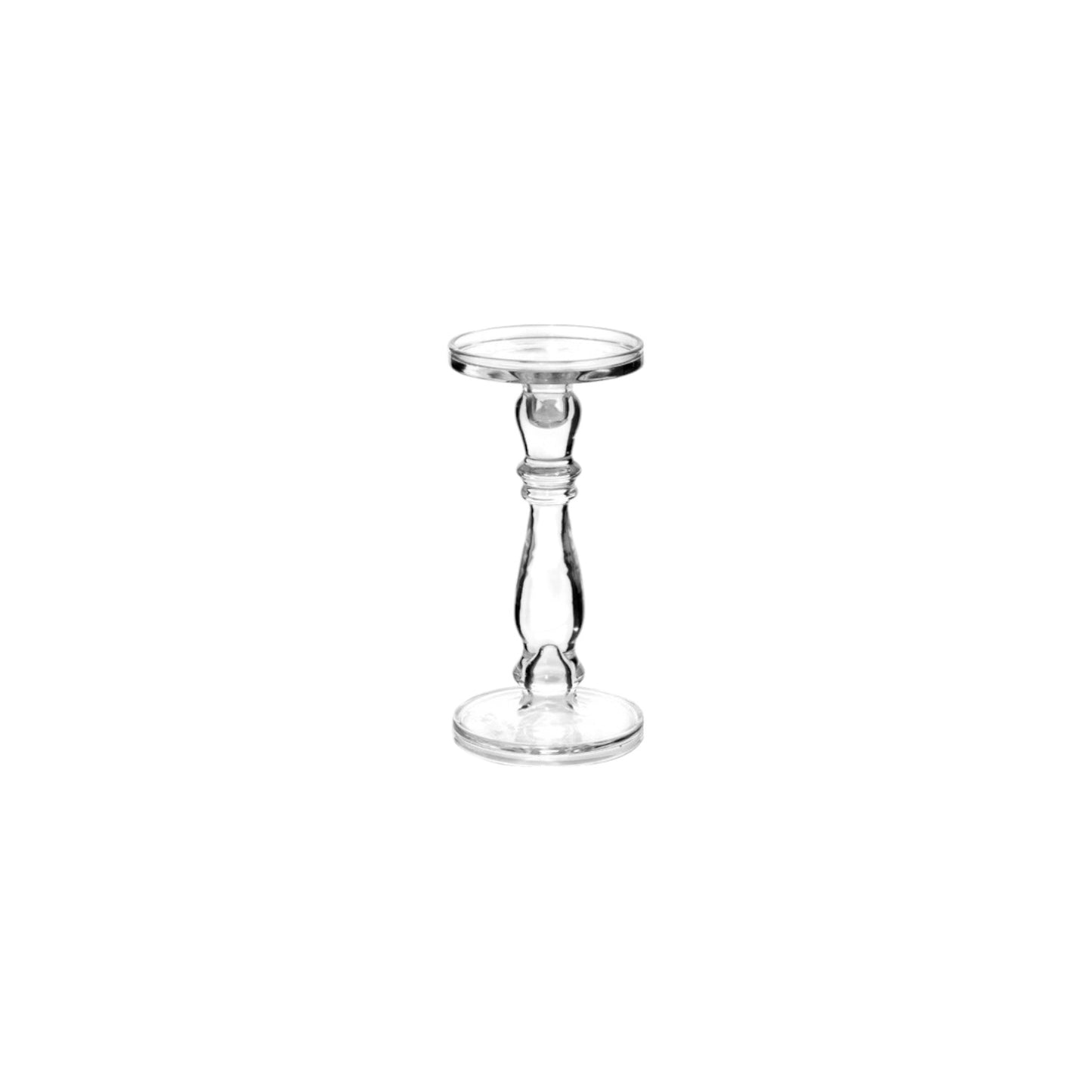 CANDLE HOLDER GLASS CLEAR