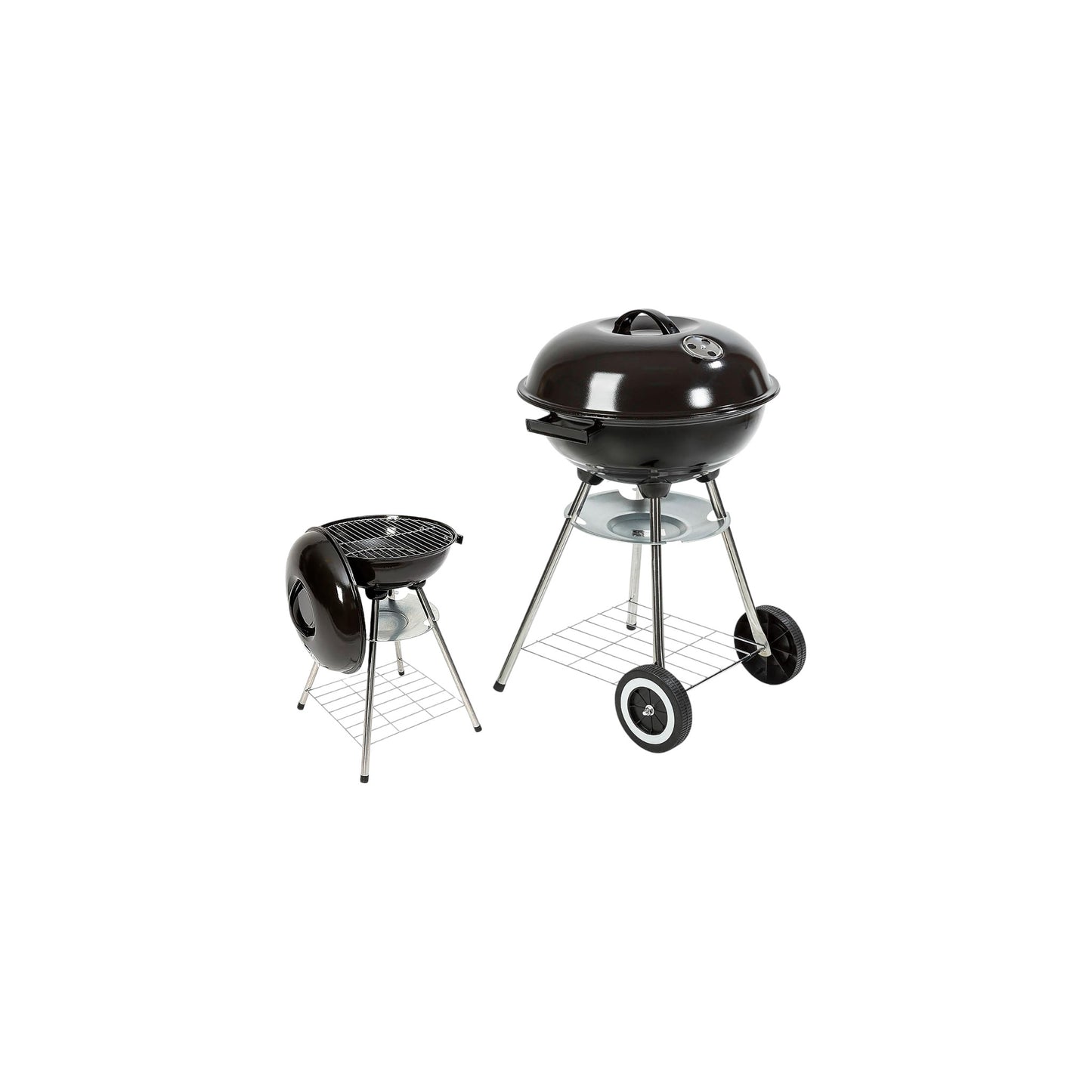 CHARCOAL ROUND BARBECUE WITH WHEELS