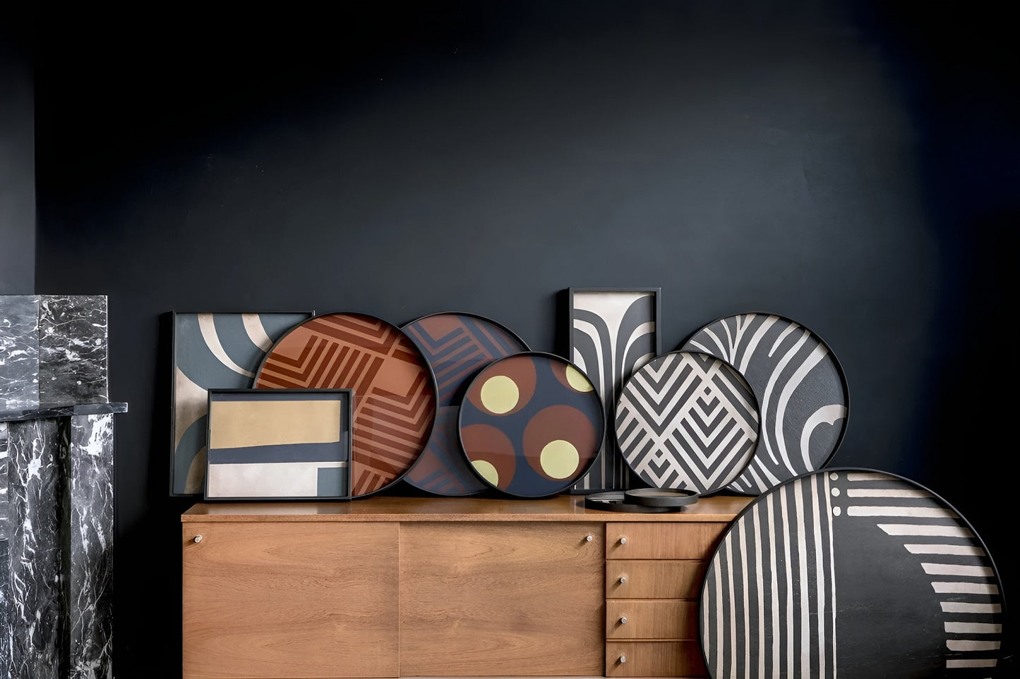 CHEVRON WOODEN TRAY