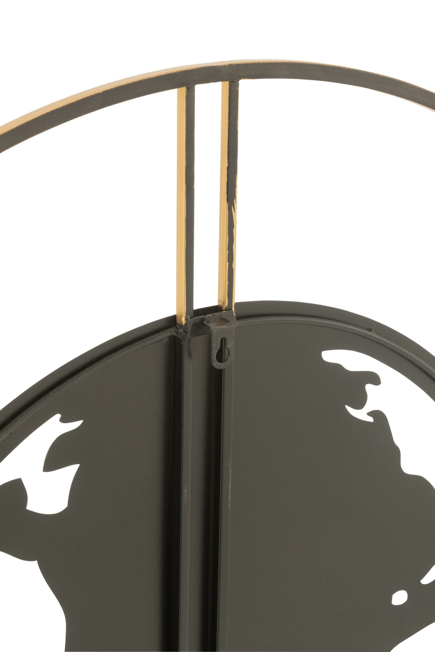 CLOCK WORLD MAP HOLES METAL
