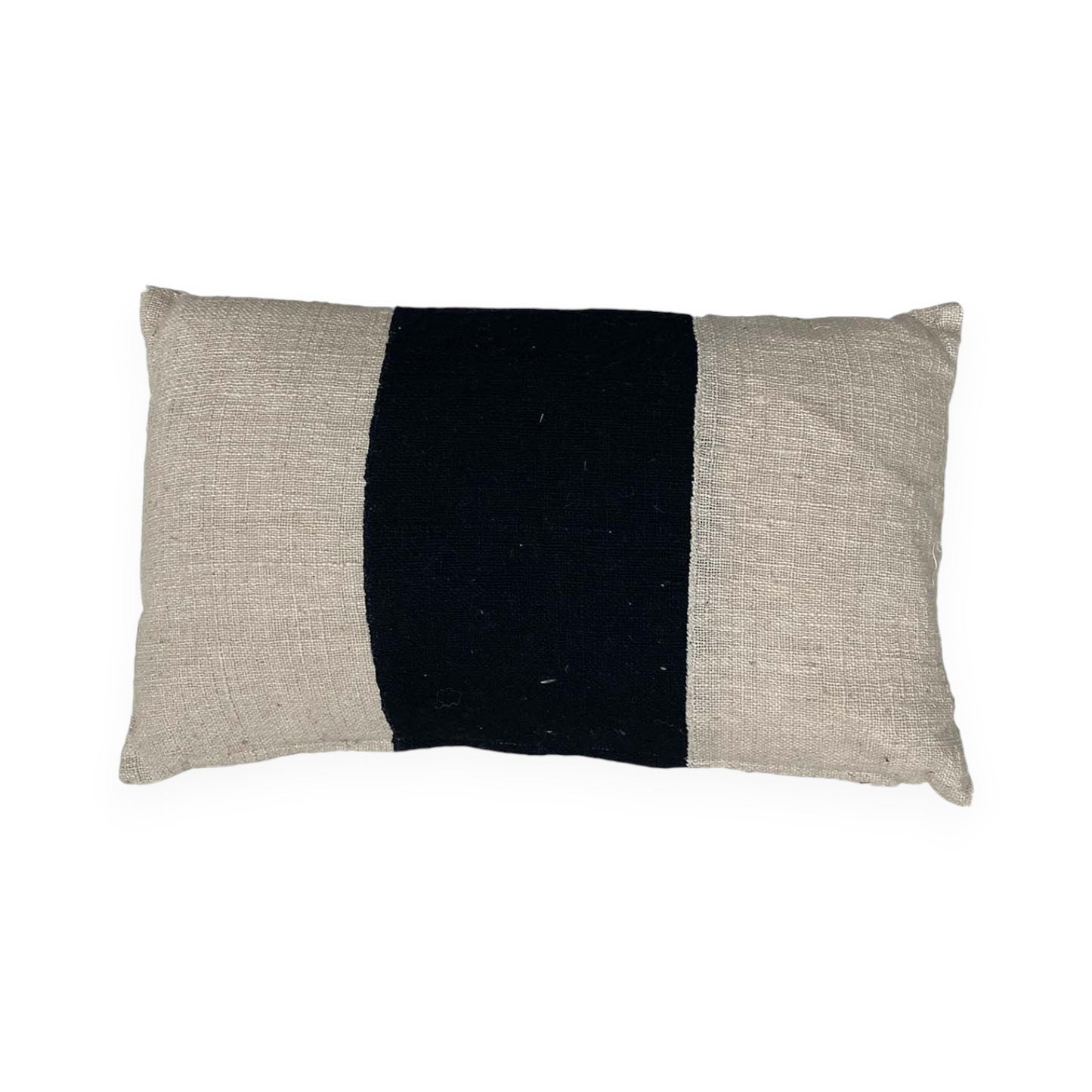 CUSHION BALANCE RECTANGLE NATURAL BLACK 30 X 50 CM