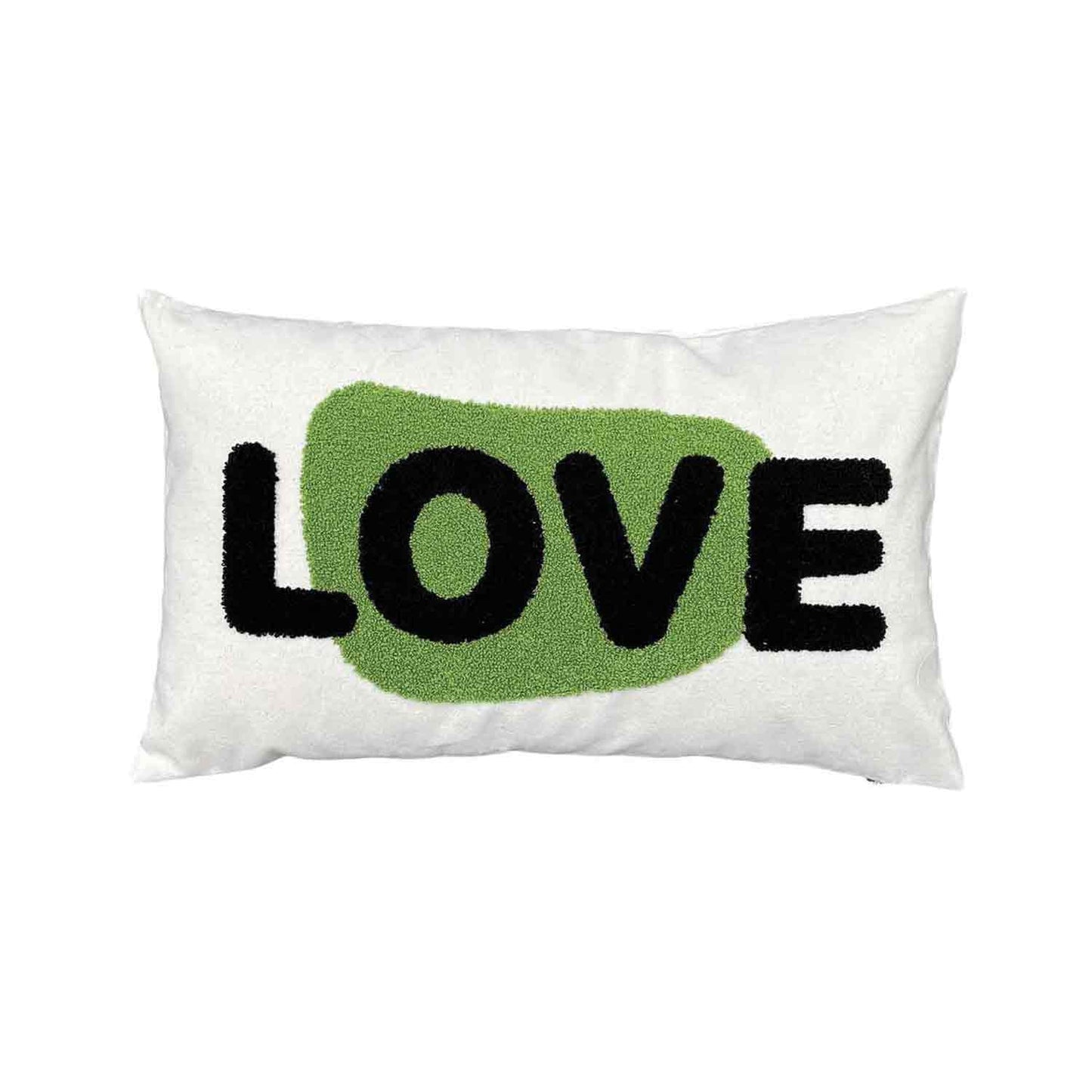 CUSHION GREEN LOVE 30 X 50 CM