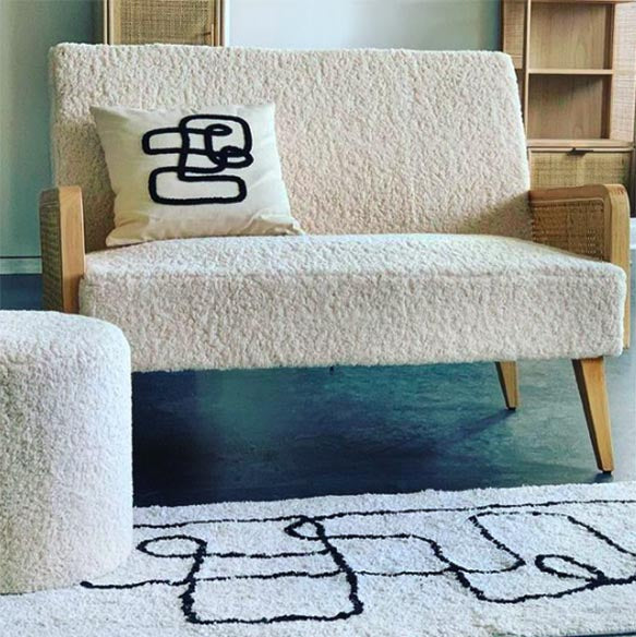 CUSHION PABLO NATURAL BLACK