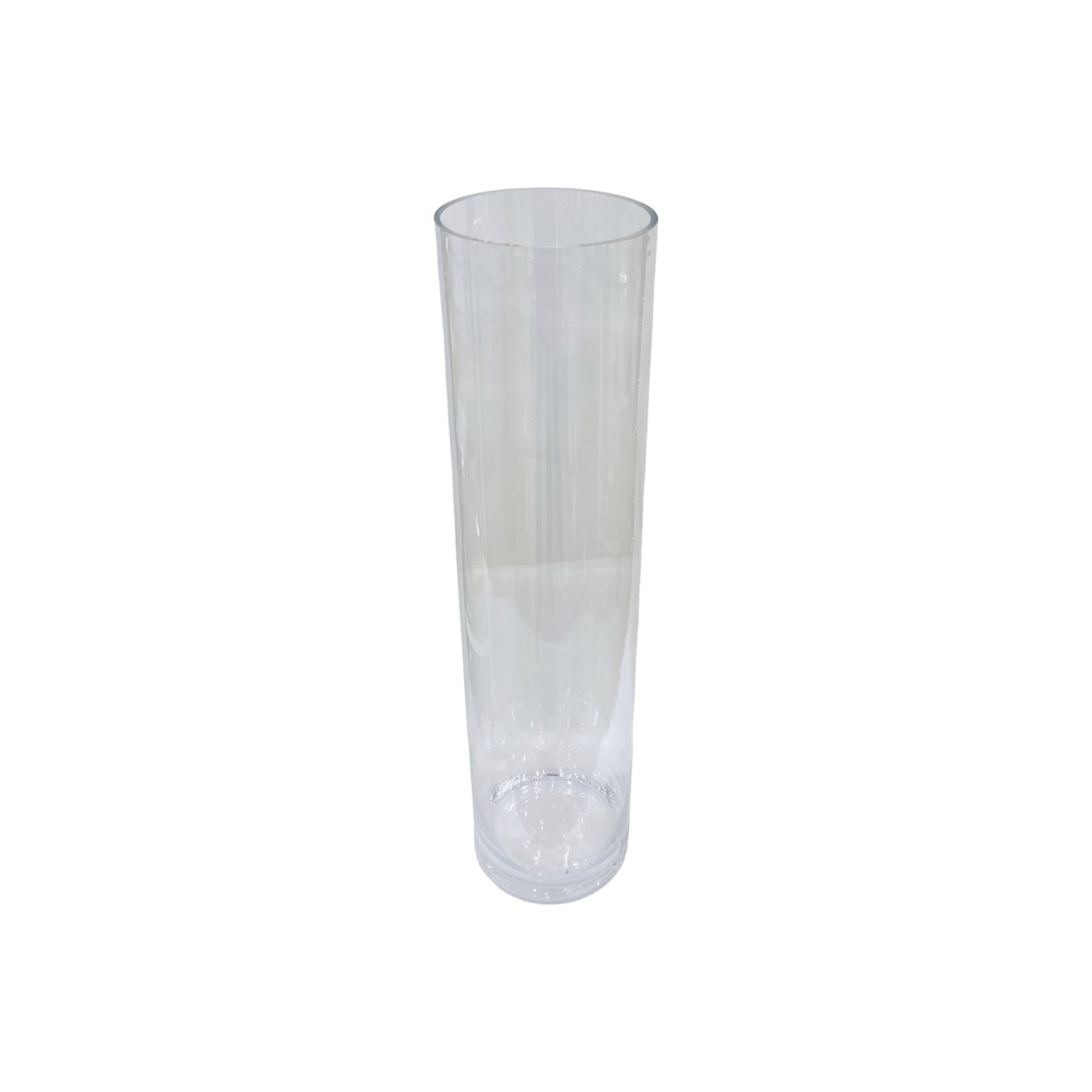 CYLINDRICAL GLASS VASE