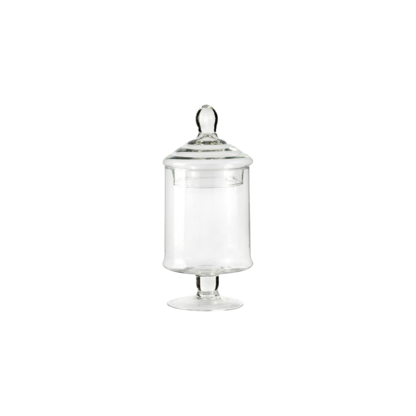 CYLINDRICAL GLASS BOX WITH LID