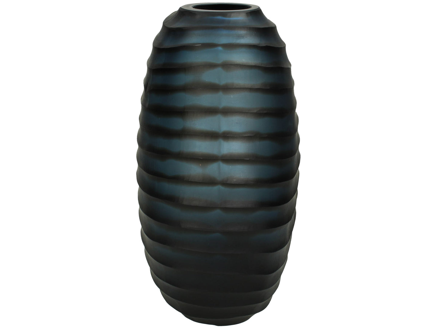 DARK BLUE GLASS VASE