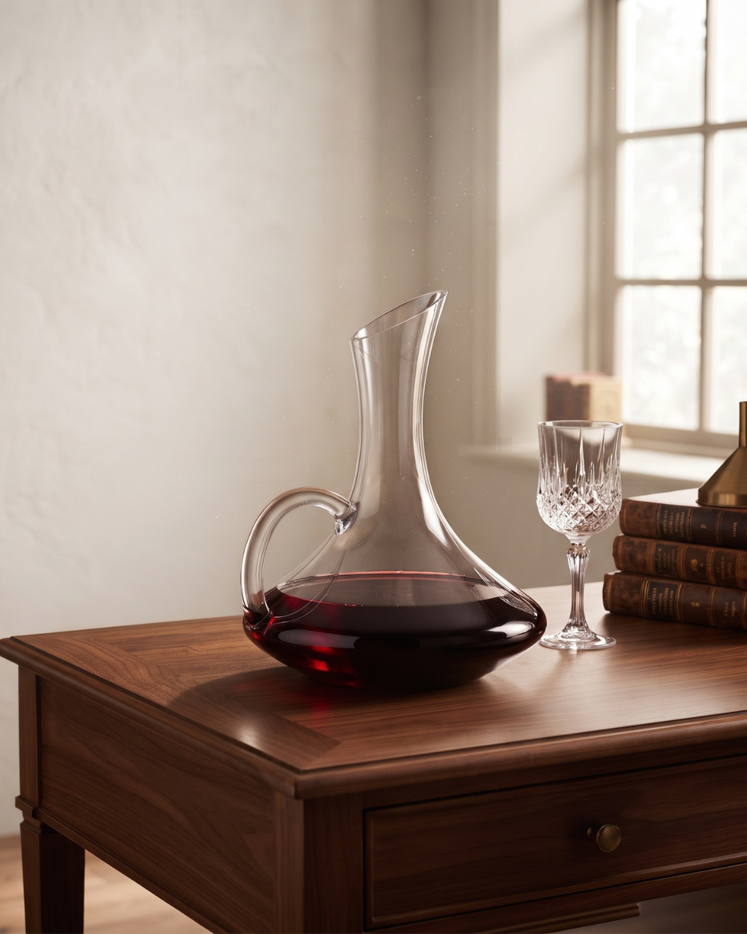 DECANTER STRAIGHT WITH HANDLE TRANSPARENT