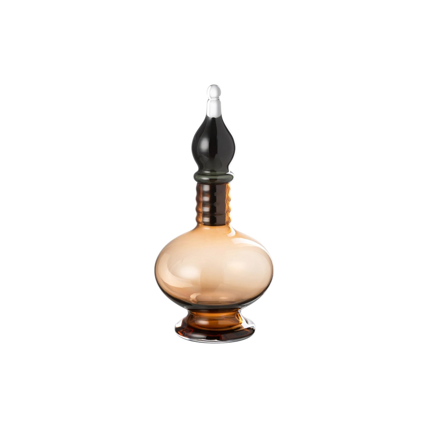 DECORATIVE CARAFE JOE 38 CM BROWN GLASS