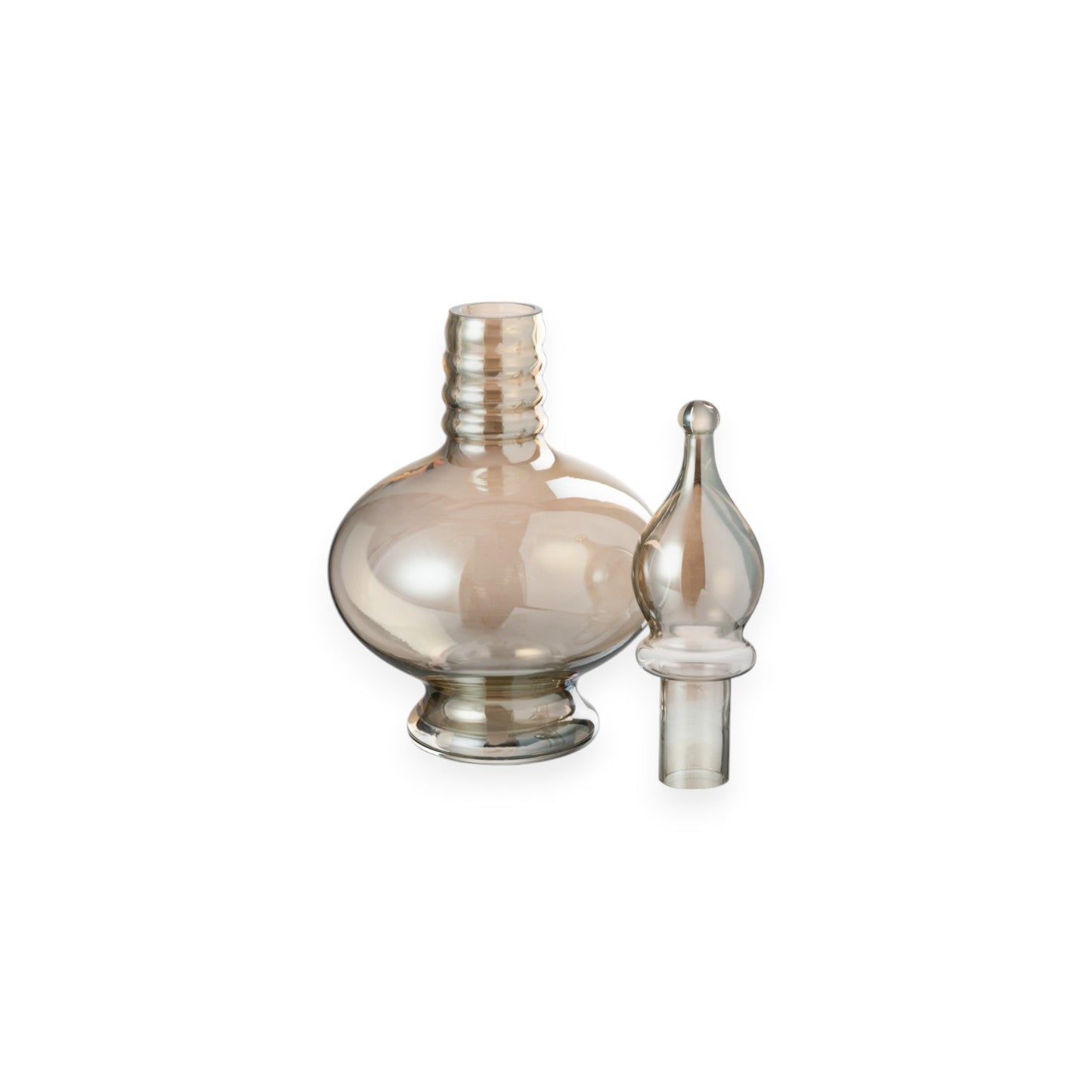DECORATIF CARAFE 38 CM BEIGE GLASS