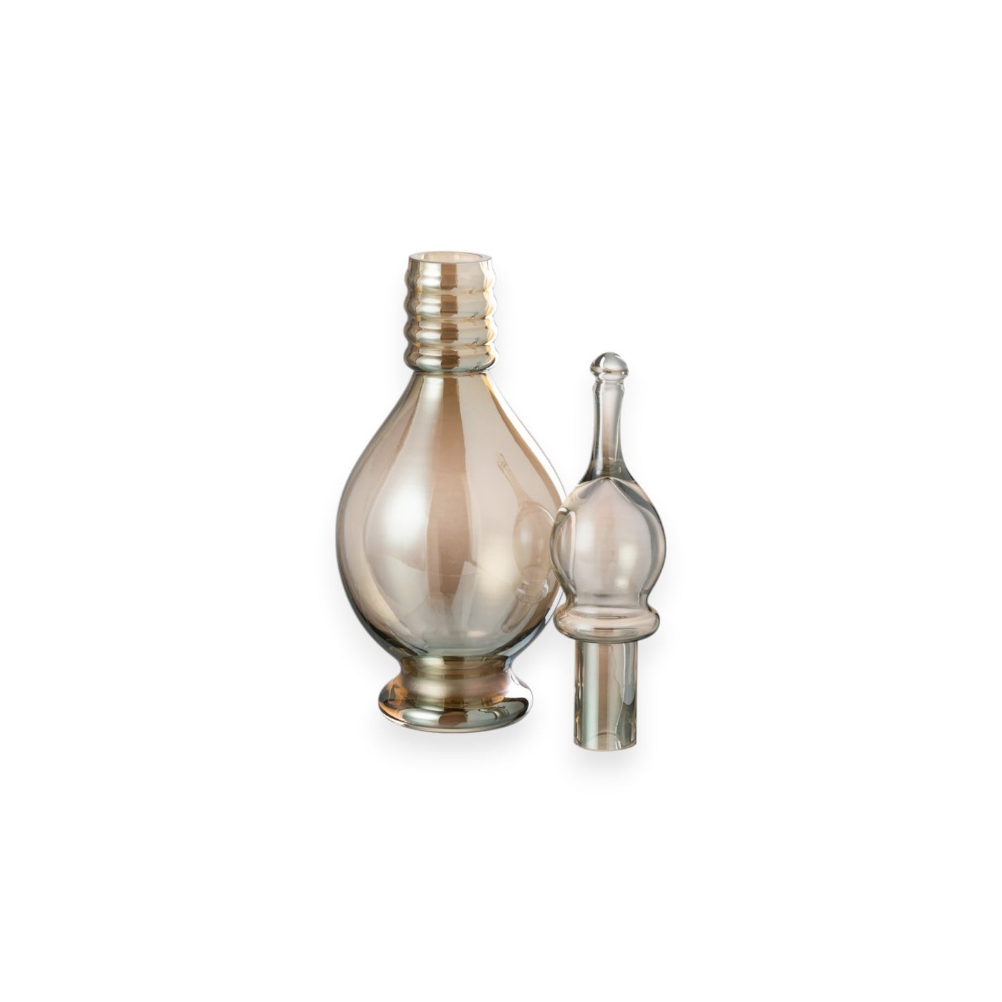DECORATIF CARAFE 40 CM BEIGE GLASS