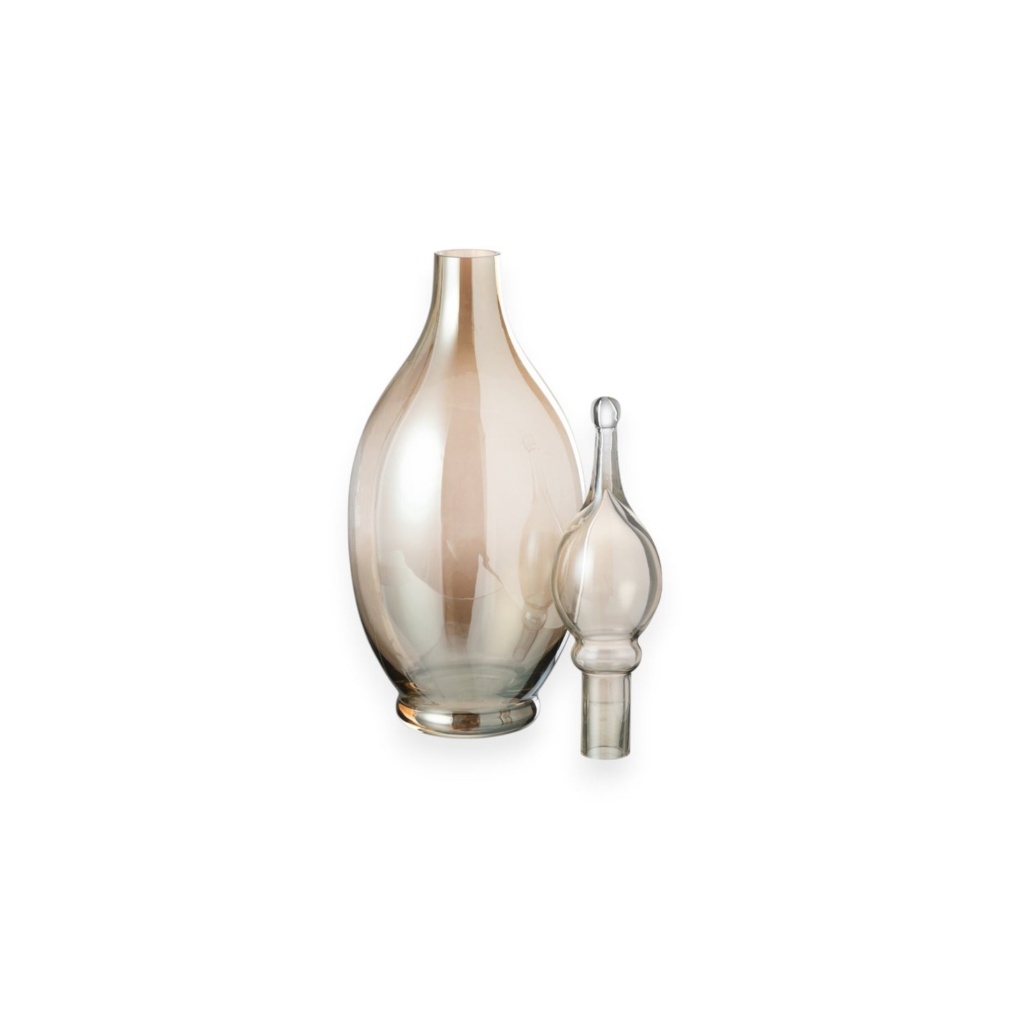 DECORATIF CARAFE 53 CM BEIGE GLASS