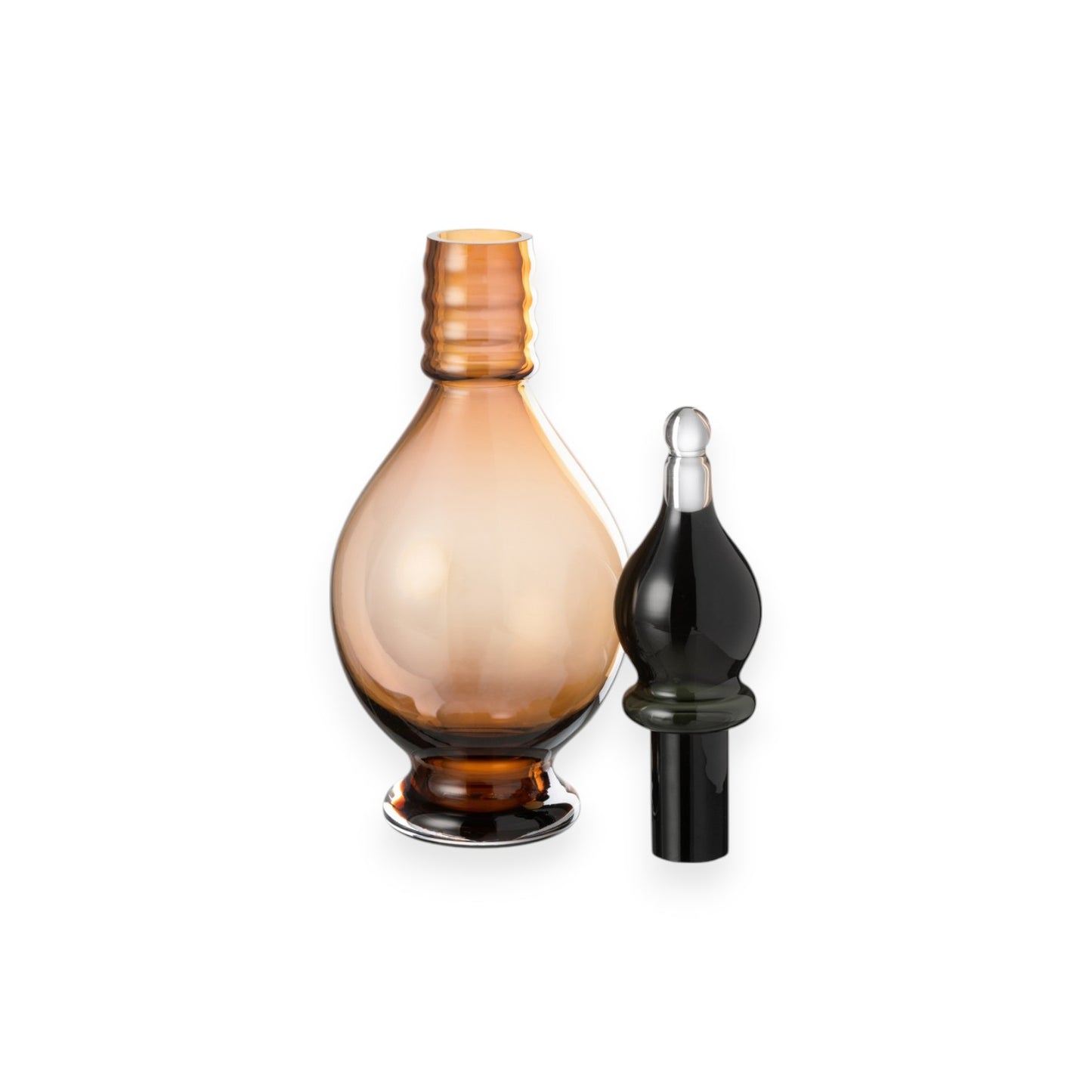 DECORATIVE CARAFE JOE BROWN GLASS