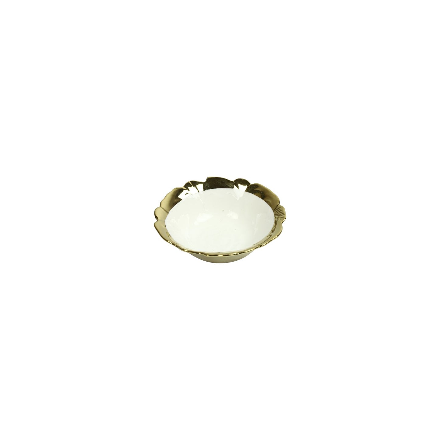 DESSERT BOWL VERE WHITE AND GOLD