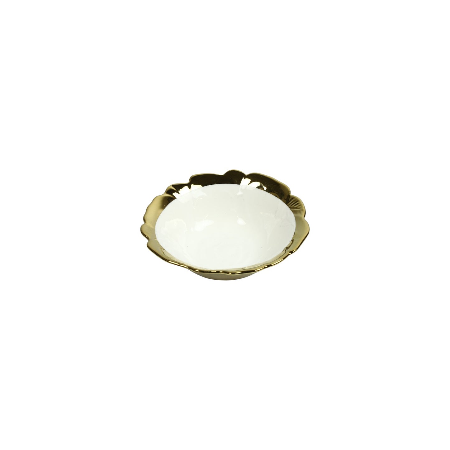 DESSERT BOWL VERE WHITE AND GOLD