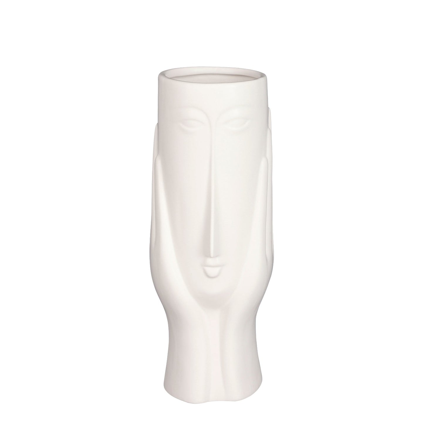 FACE WHITE VASE