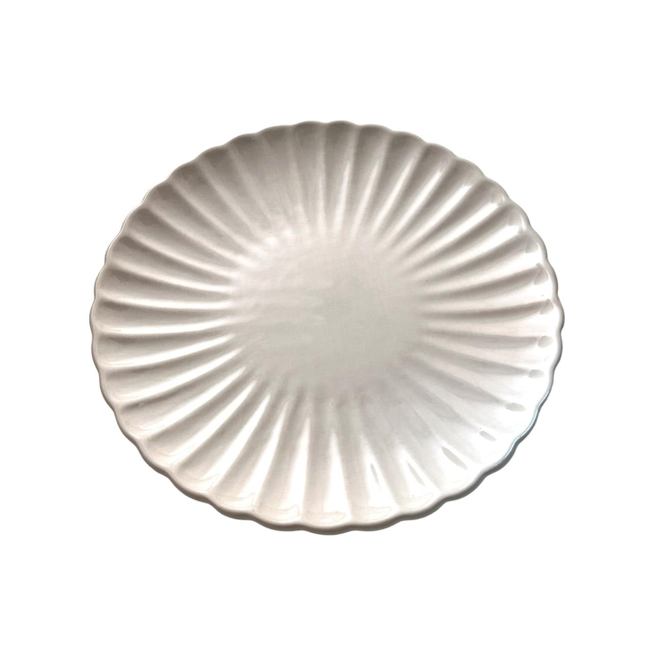 FLOWER PLATE OFF WHITE