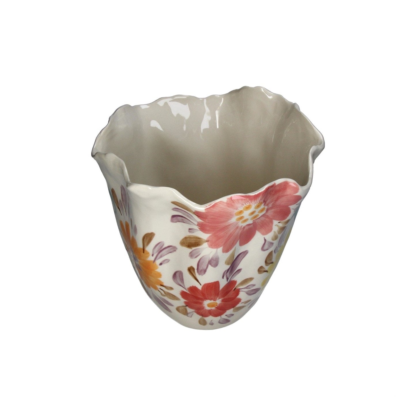 FLOWERS VASE EARTHENWARE