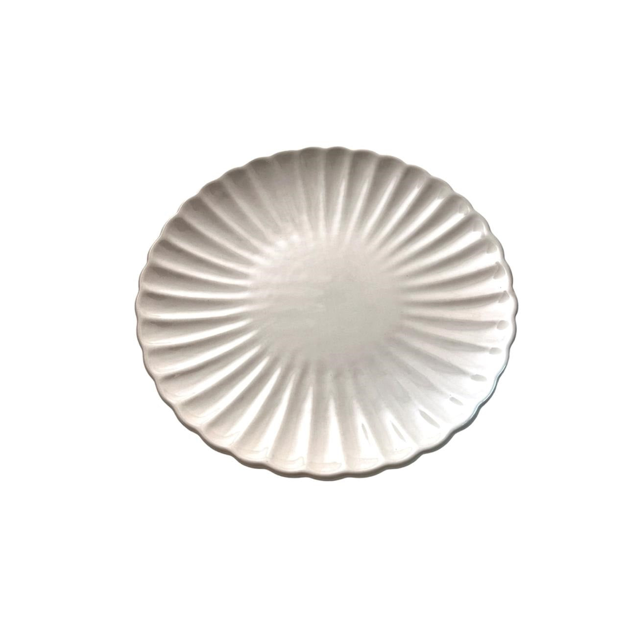FLOWER PLATE OFF WHITE