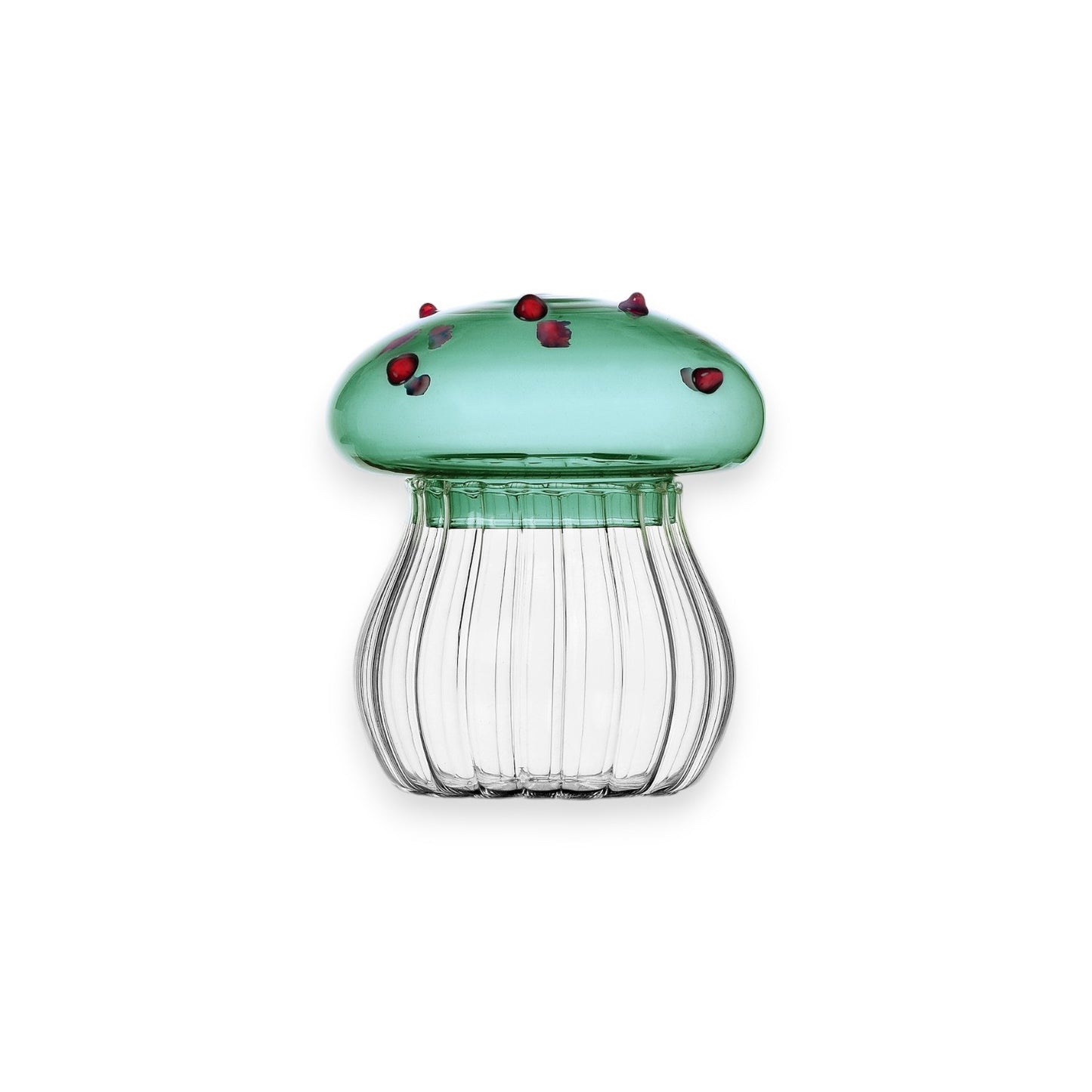 GREEN MUSHROOM SUGAR BOWL