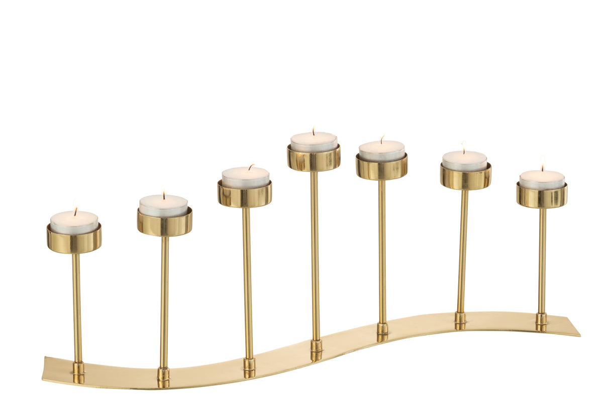 HURRICANE CURVE 7 PIECES METAL GOLD