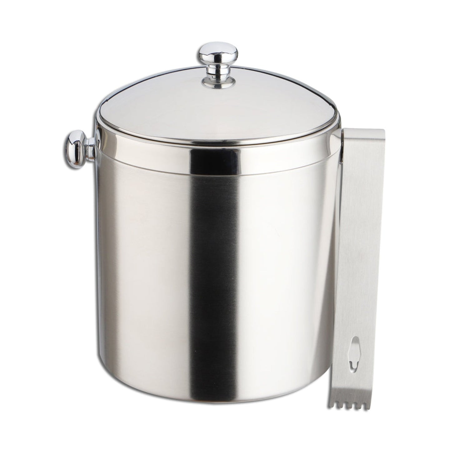 ICE BUCKET WITH ICE TONGS