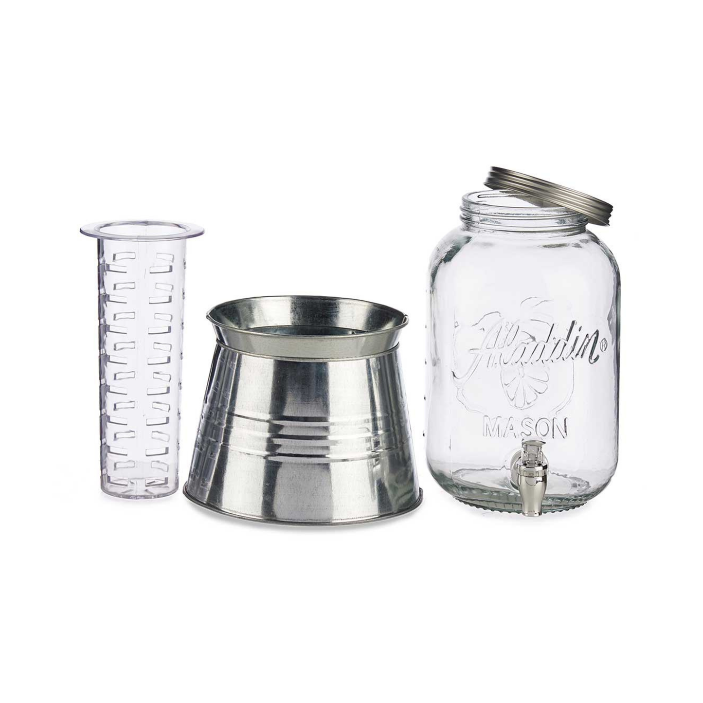 JUG WITH SUPPORT AND COOLER SILVER