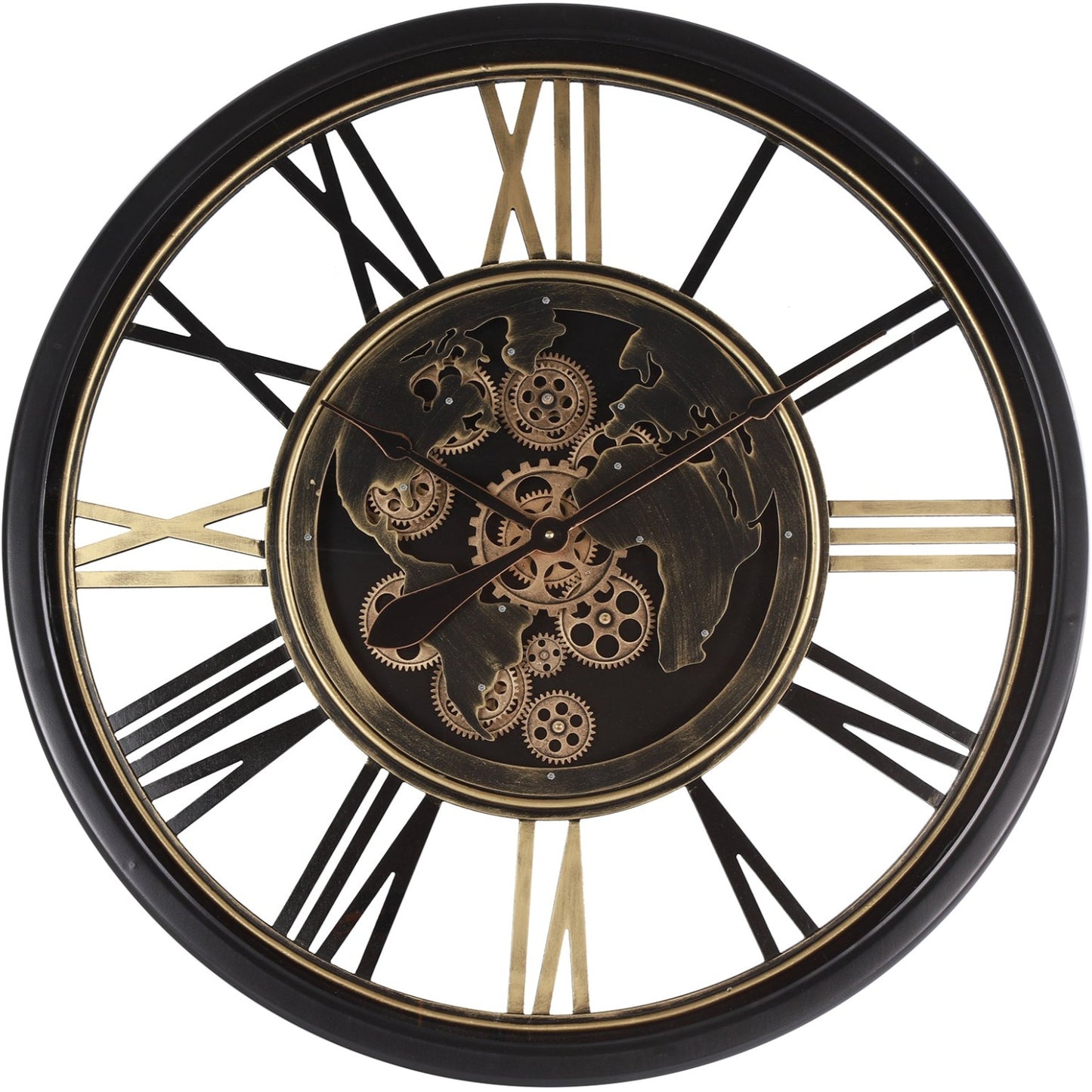 LANCASHIRE ROUND CLOCK BLACK