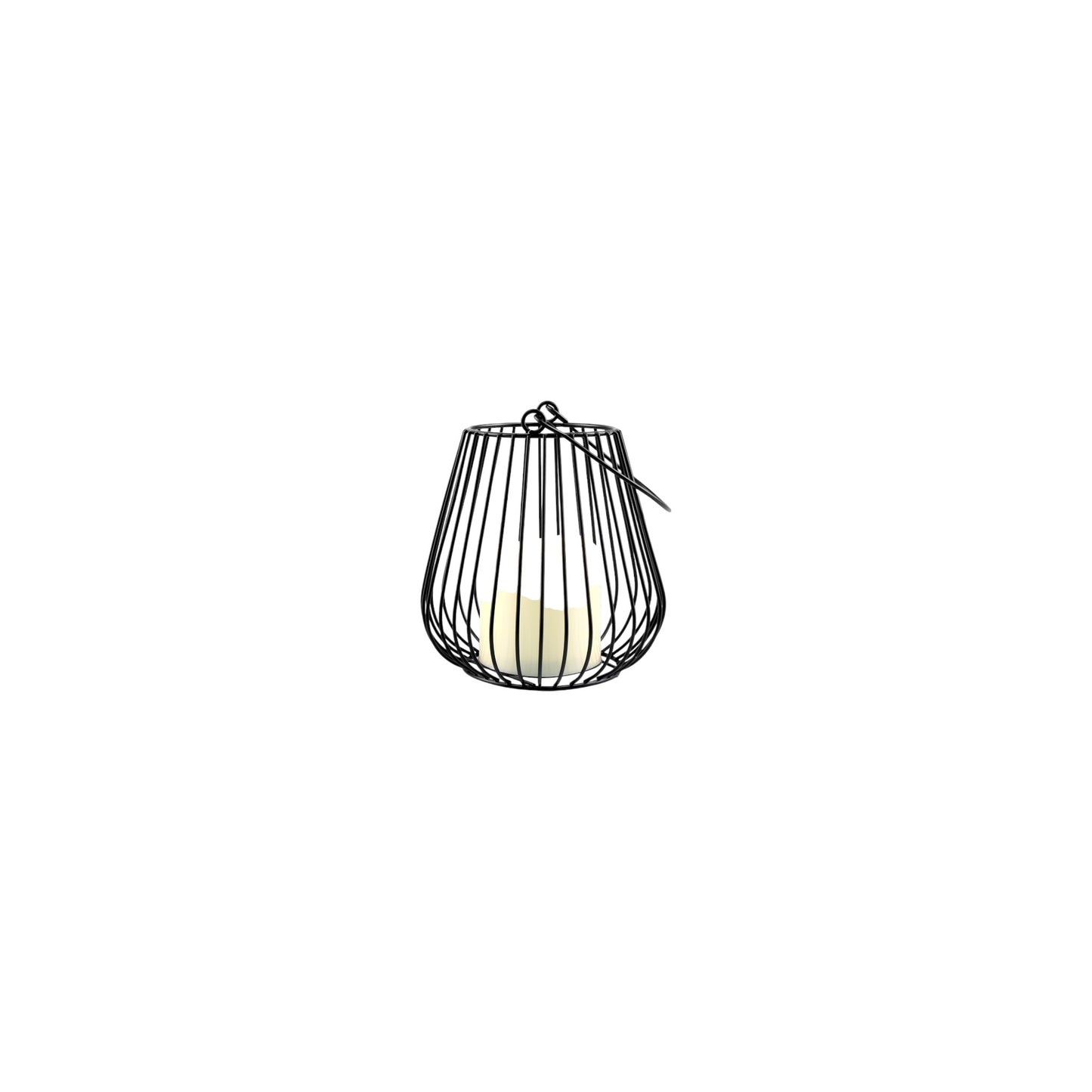 LANTERN DECOR CAGE BLACK