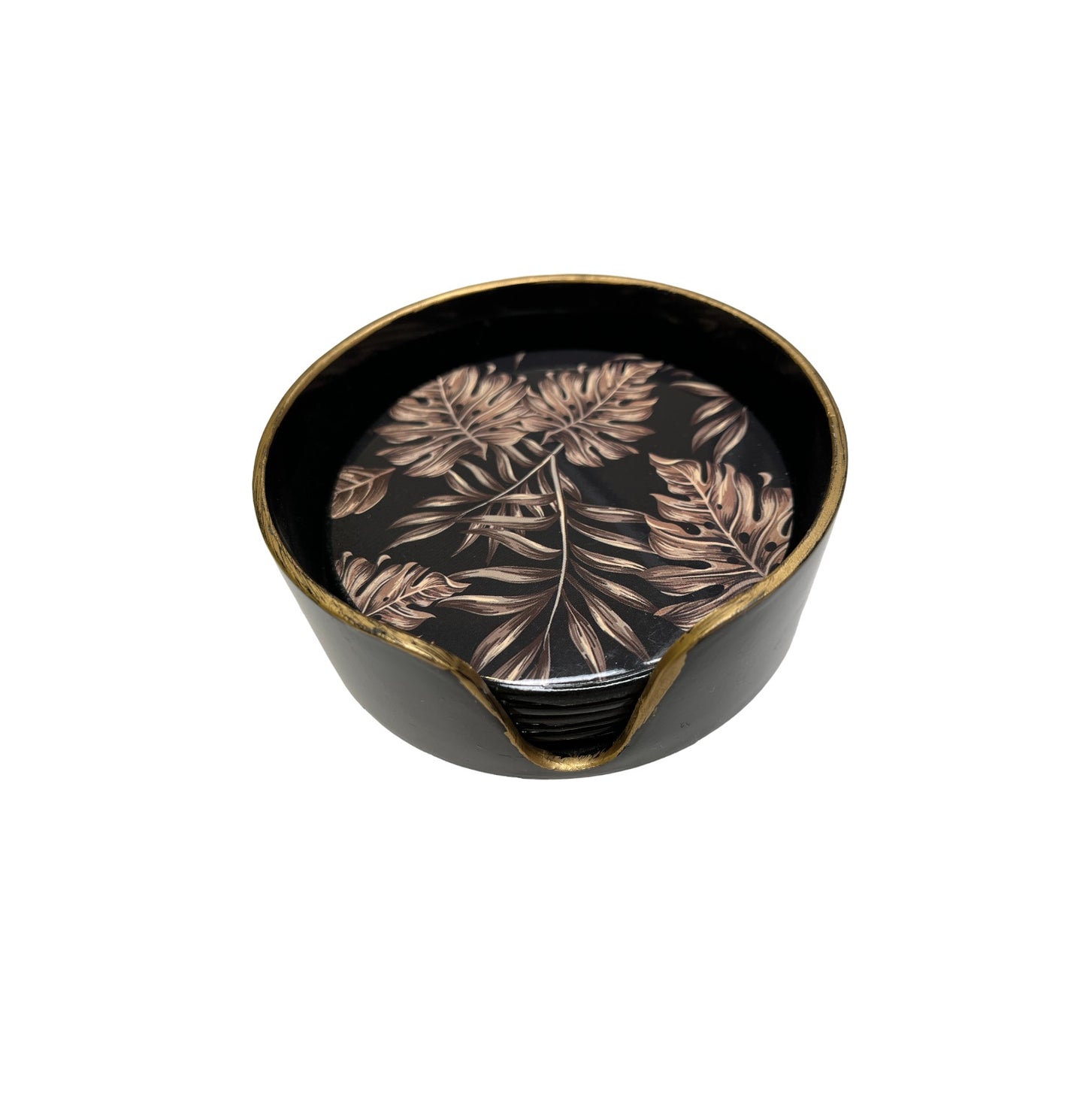 S6 LEAF COASTER BLACK