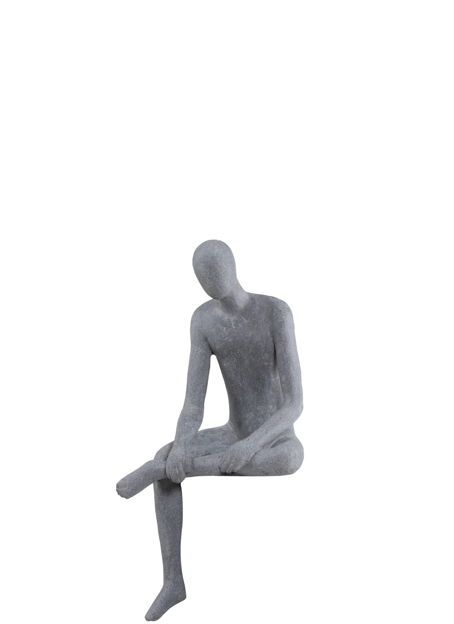 LOUNGE SITTING MAN HANGING LEG STATUE