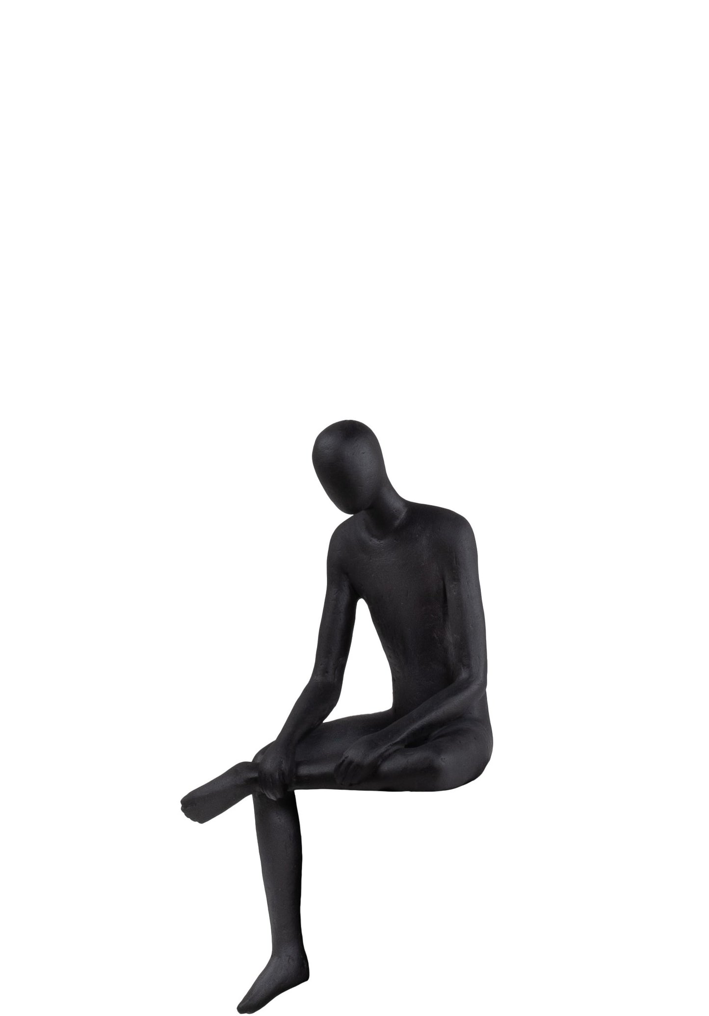 LOUNGE SITTING MAN HANGING LEG STATUE