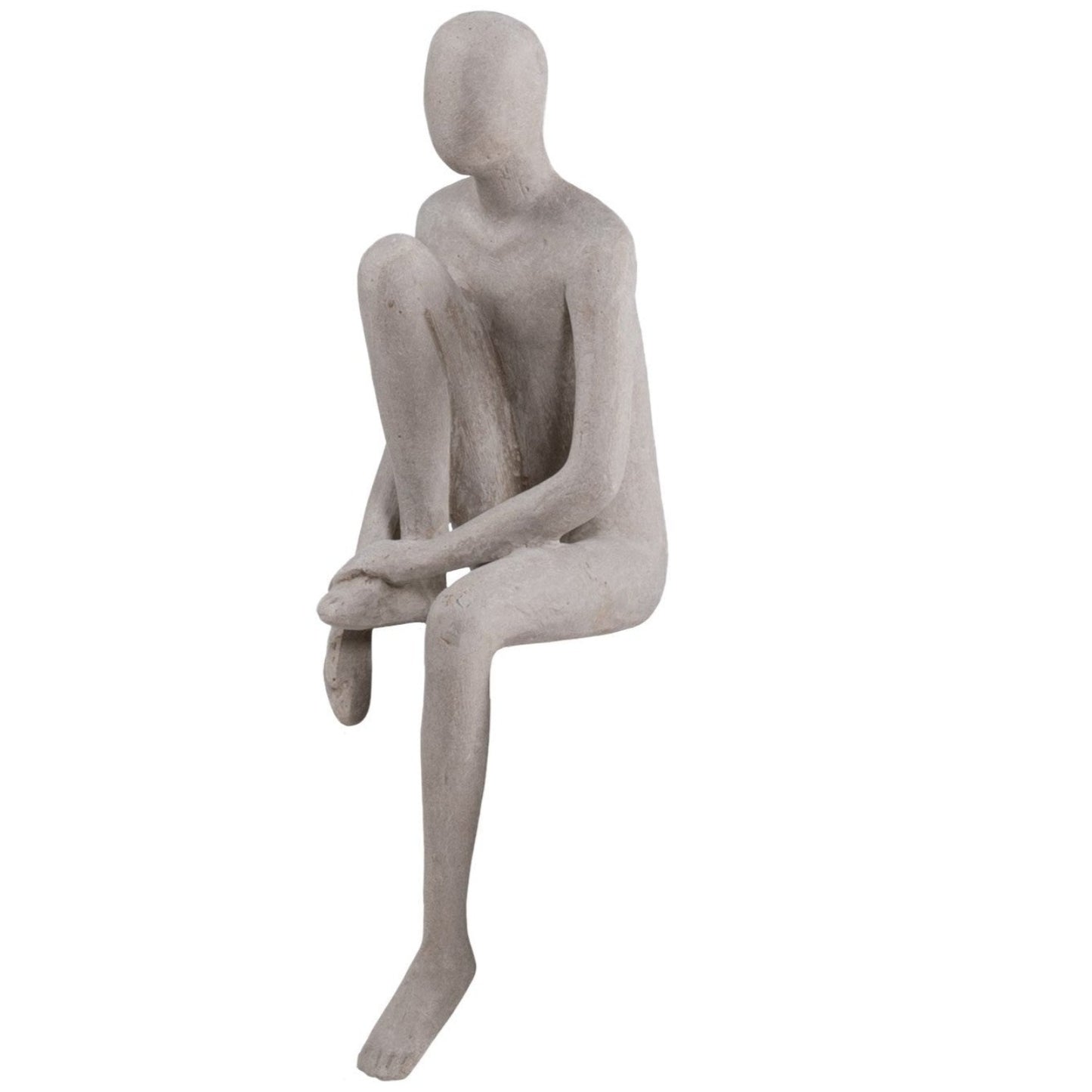 LOUNGE SITTING MAN LIFTED LEG STATUE