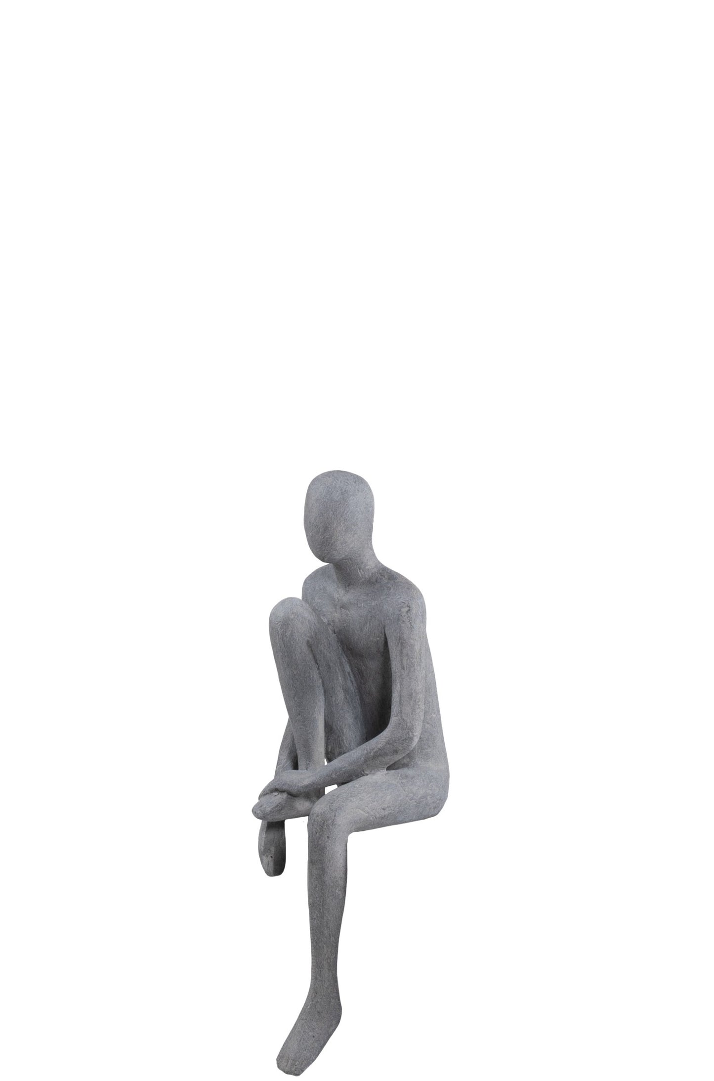 LOUNGE SITTING MAN LIFTED LEG STATUE