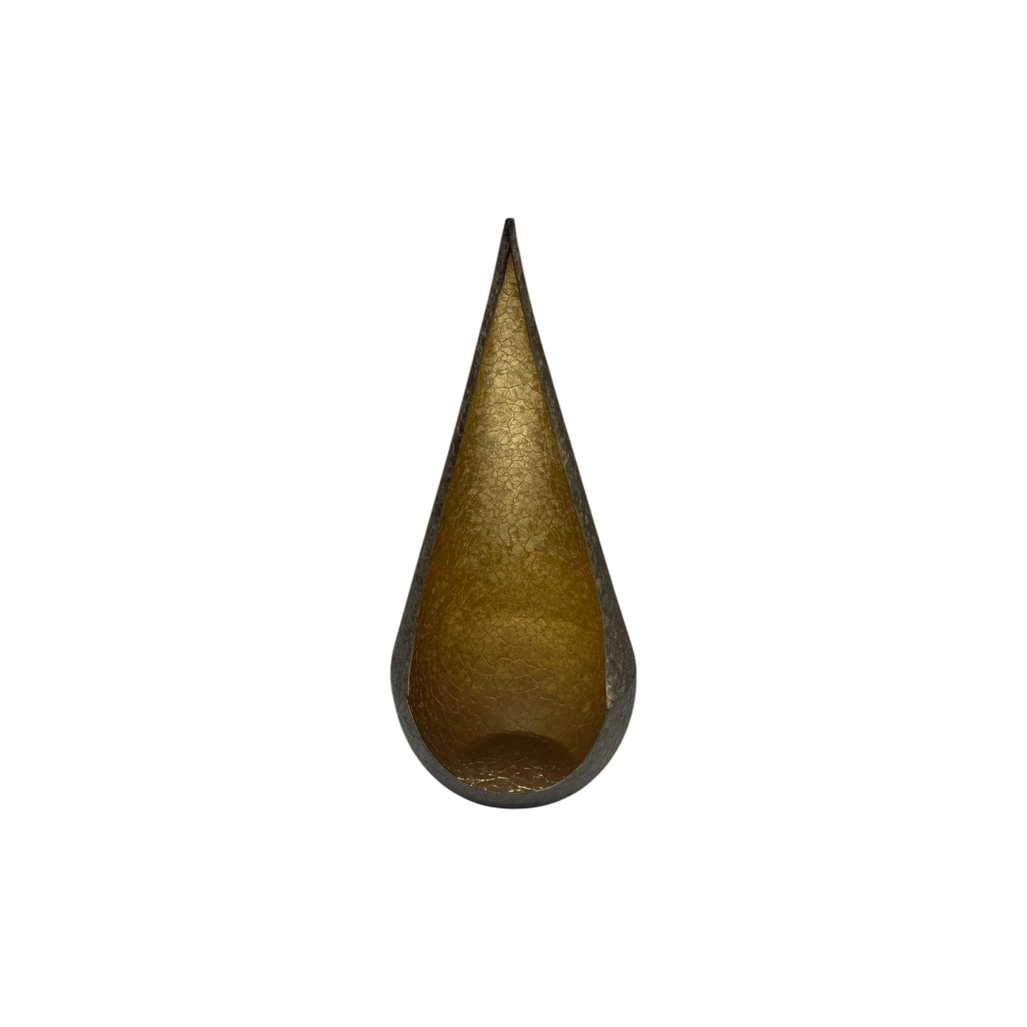 METAL CANDLE HOLDER DROP SHAPED