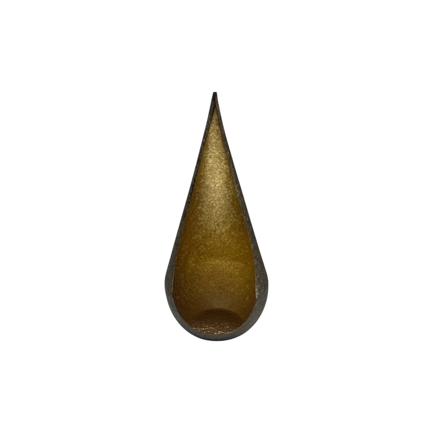 METAL CANDLE HOLDER DROP SHAPED