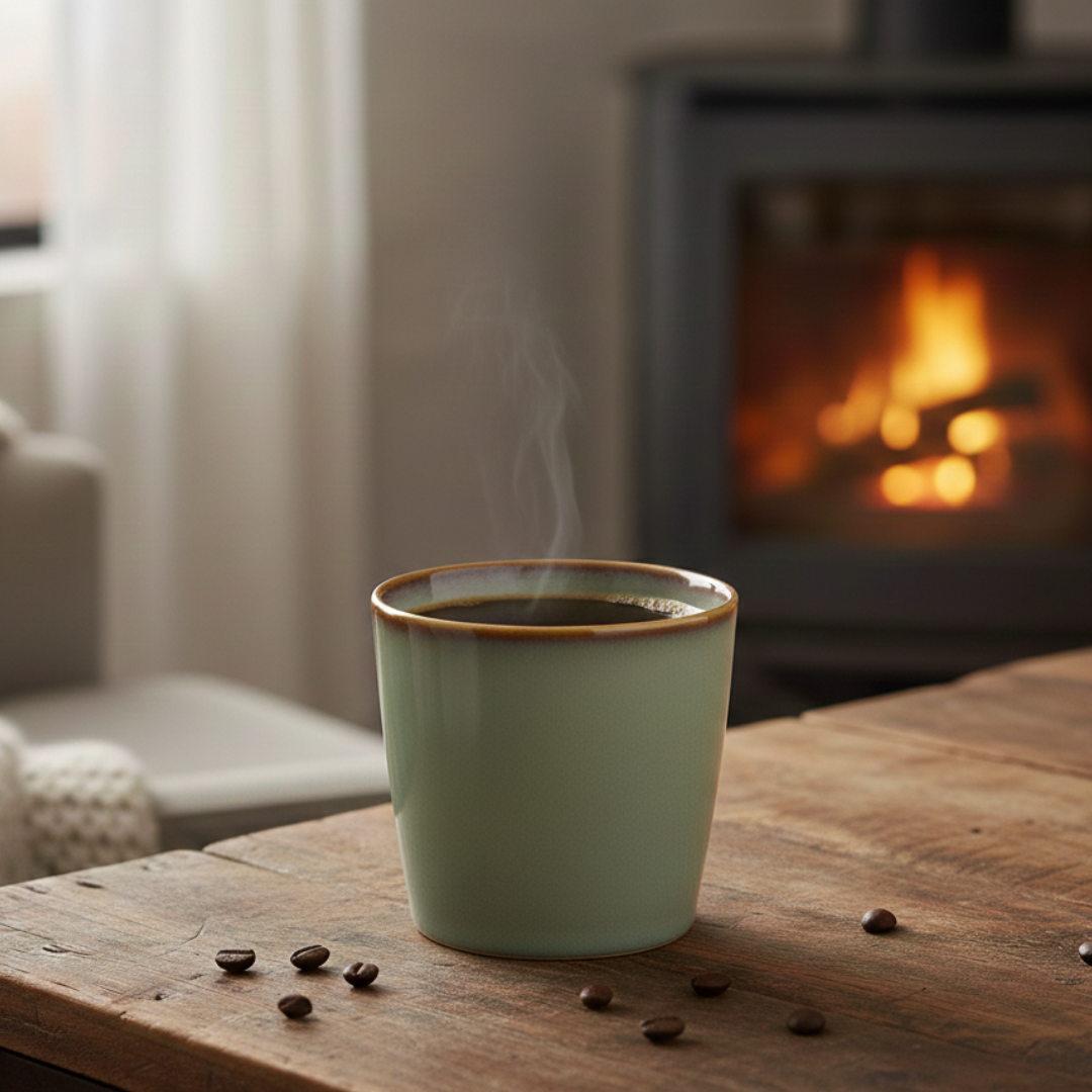 MUG MINT BROWN 200 ML STONEWARE