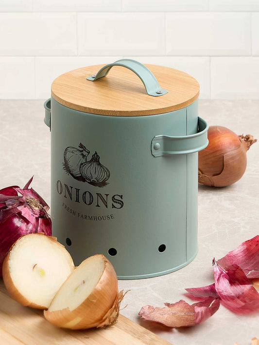 ONION KEEPER BAMBOO WITH LID