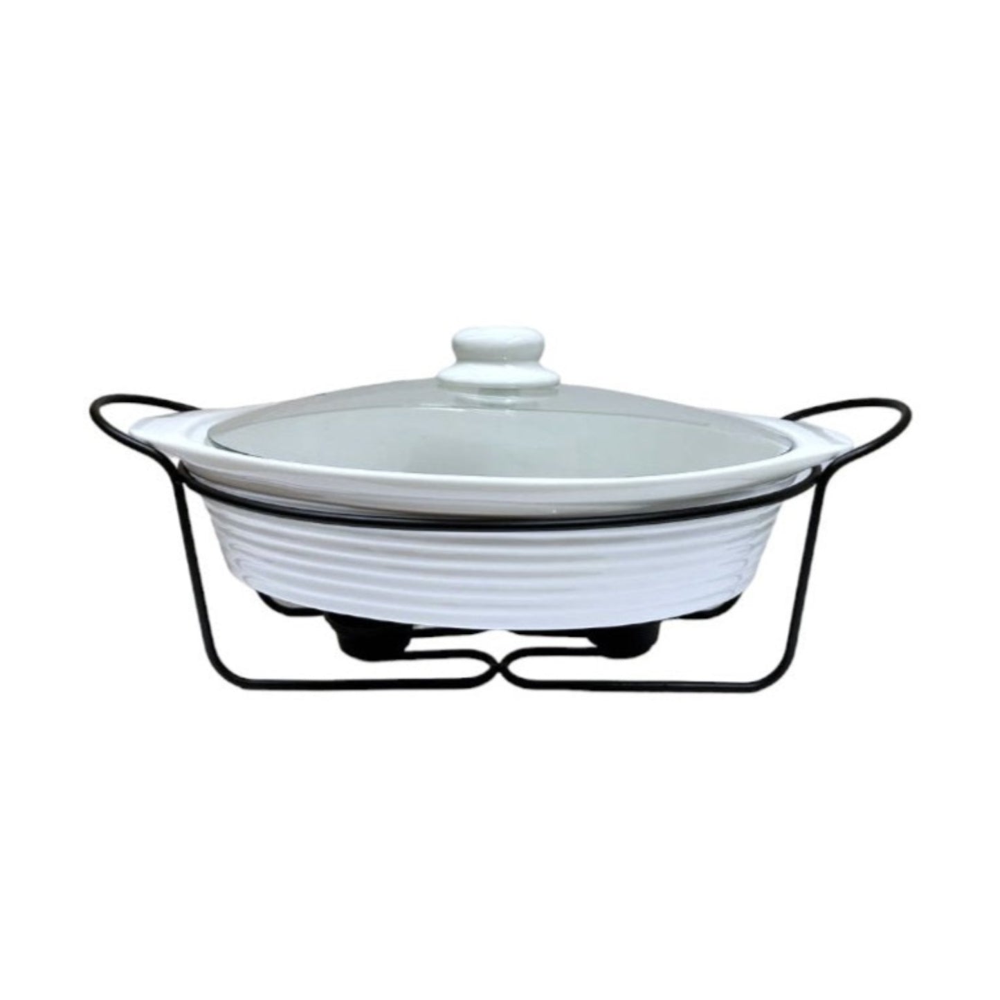 OVAL CASSEROLE WARM WHITE